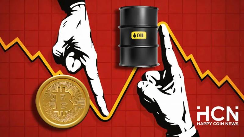 Биткоин удерживается около $77,000, несмотря на рост цен на нефть и доходность облигаций