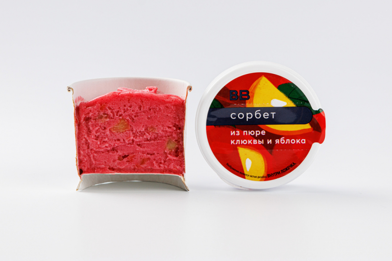 Сорбет из&nbsp;пюре клюквы и&nbsp;яблока